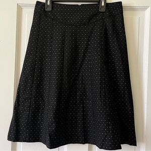 Rebecca Taylor Wool/Silk Blend Brown w/Gold Detailing Lined Skirt w/Back Zip, 0